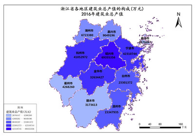 浙江省2016年建筑業(yè)總產(chǎn)值